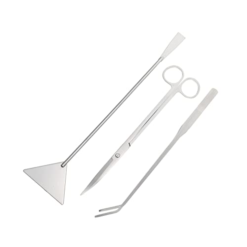 Luxshiny 1Satz Multifunktions Aquarium Set Rostfreiem Teiliges Set mit Schaufel und Pinzette zum Beschneiden von Wasserpflanzen für Aquarienpflege von Luxshiny
