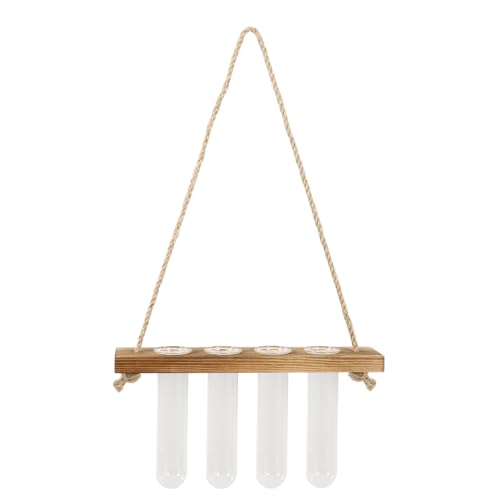 Luxshiny 1Satz Wand Hydrokulturvase mit Holzständer Reagenzglas Pflanzenhalter für Innenräume für Pflanzenstecklinge und Blumenarrangements Dekorativ und Luxshiny 1Satz Wand Hydrokulturvase mit Holzständer Reagenzglas Pflanzenhalter für Innenräume für Pflanzenstecklinge und Blumenarrangements Dekorativ und von Luxshiny