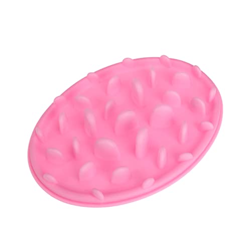 Luxshiny 1Stück Runder Hundeschüssel für Langsames Fressen Große Pinke Futterschüssel zur von Fettleibigkeit Geeignet für Hunde Welpen und Katzen Verhindert Überessen von Luxshiny