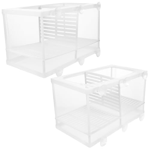 Luxshiny 2 Stücke Aquarium Fisch Zucht Kasten Isolierter Fischtank Inkubator Kunststoff Trennwand für Fischbrut Erhöht Überlebensrate Einfach zu Verwenden Langlebig von Luxshiny