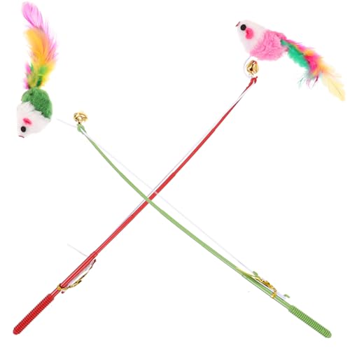 Luxshiny 2 Stück Cartoon Katzenangel mit Interaktives Katzenspielzeug zur Aktivierung Jagdinstinkts für Bewegung für Haustiere Zufällige Farben Luxshiny 2 Stück Cartoon Katzenangel mit Interaktives Katzenspielzeug zur Aktivierung Jagdinstinkts für Bewegung für Haustiere Zufällige Farben von Luxshiny