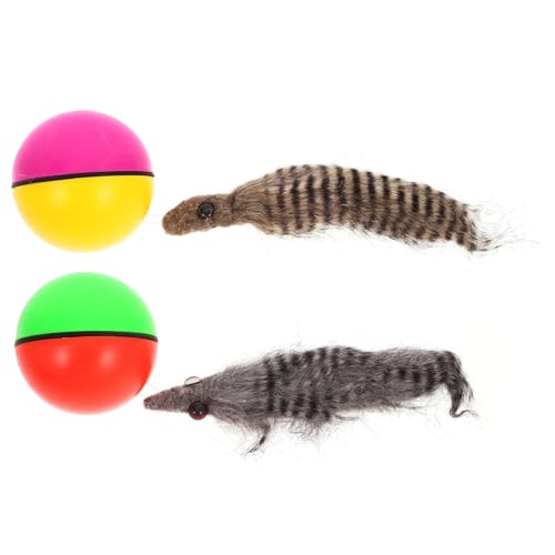 Luxshiny 2 Stück Elektrisches Ballspielzeug für Katzen und Hunde Wasserspielzeug Batterie Zufällige Farben Interaktives zur Beschäftigung und Verbesserung Tierbeziehung Zufällige Farbe von Luxshiny
