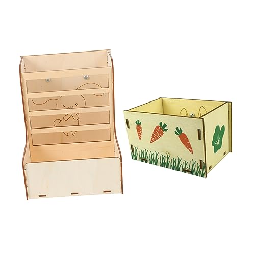 Luxshiny 2 Stück Futterspender für Kleintiere Große Kapazität Futterrack für Gras für Kaninchen Chinchillas und Meerschweinchen von Luxshiny