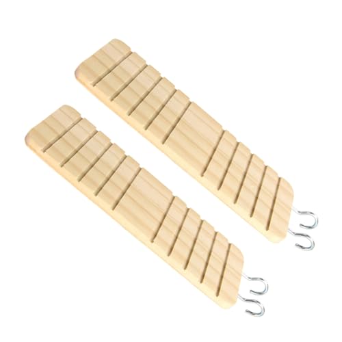 Luxshiny 2 Stück Holz Kletterleiter für Hamster Bissfeste und rutschfeste Spielleiter für Kleinen Käfig für Aktives und Klettern von Nager Tieren von Luxshiny