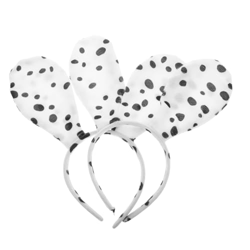 Luxshiny 2 Stück Hundeohr Stirnband Stirnbänder Gefleckte Welpenohren Welpenohr Zubehör Tierohren Stirnband Hundeohr Zubehör Hundeohren Stirnband Erwachsene Hundeohr Kostüm von Luxshiny