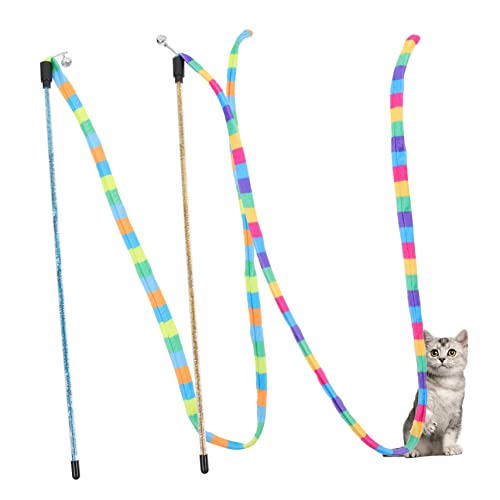 Luxshiny 2 Stück Interaktives Katzenspielzeug Farbenfrohe Angelrute mit Bunten Schnüren für Katzen Aktivität und für Katzenliebhaber Zufällige Farbe Zufällige Farbe Luxshiny 2 Stück Interaktives Katzenspielzeug Farbenfrohe Angelrute mit Bunten Schnüren für Katzen Aktivität und für Katzenliebhaber Zufällige Farbe Zufällige Farbe von Luxshiny