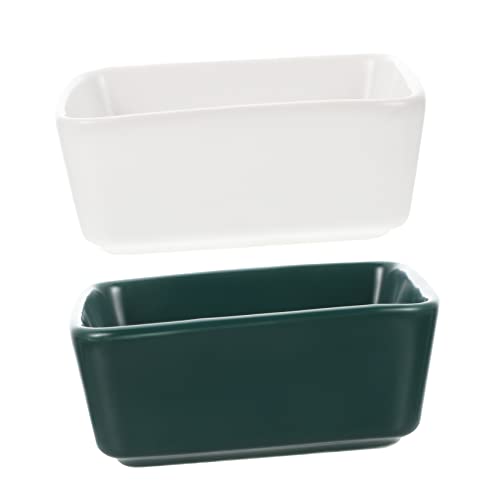 Luxshiny 2 Stück Keramische Futterschalen für Kleine Haustiere Bowl für Katzen und Hamster Weiß und Dunkelgrün für Futter und Wasser Luxshiny 2 Stück Keramische Futterschalen für Kleine Haustiere Bowl für Katzen und Hamster Weiß und Dunkelgrün für Futter und Wasser von Luxshiny