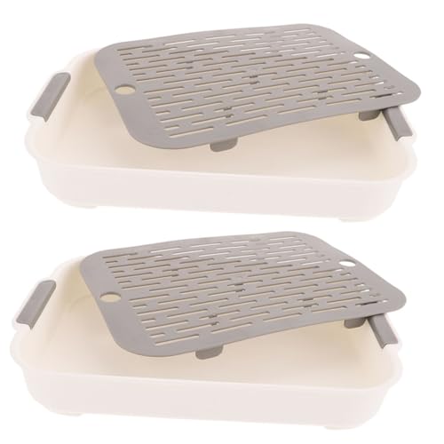 Luxshiny 2 Stück Meerschweinchen Toilette Kleintier Trainingsklo für Hamster Kaninchen Abnehmbares Geruchsneutral für Hygienische Haltung von Luxshiny