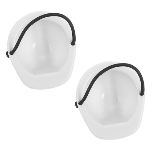Luxshiny 2 Stück Sicherheitshelm Für Haustiere Buistion Hat Toy Haustierkopfbedeckung Mini -bauspielzeug Bauparty Dekorationen Zubehör Für Babypuppen Miniatur-puppenhüte Weiß Plastik von Luxshiny