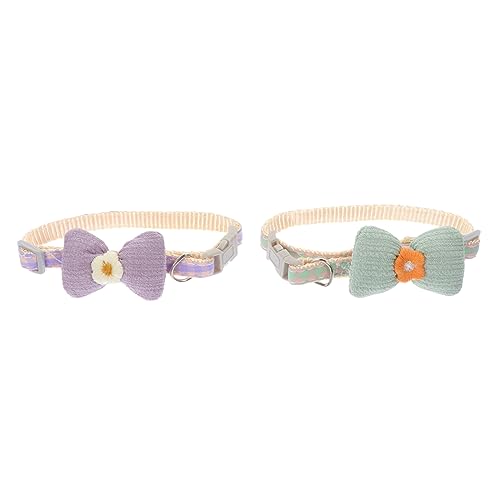 Luxshiny 2 Stück Verstellbares Katzenhalsband mit Schleifenmuster aus Grünem und Polyester Atmungsaktiv Langlebig und Bequem für Haustiere für Partys und Festliche Anlässe Luxshiny 2 Stück Verstellbares Katzenhalsband mit Schleifenmuster aus Grünem und Polyester Atmungsaktiv Langlebig und Bequem für Haustiere für Partys und Festliche Anlässe von Luxshiny
