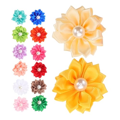 Luxshiny 20 Stück Teiliges Blumen Haargummi für Haustiere Hautfreundlich und Bequem Dekorative Hundeschleifen für Kleine und Mittelgroße Hunde Kreative Accessoires für Fotos und Festtage von Luxshiny