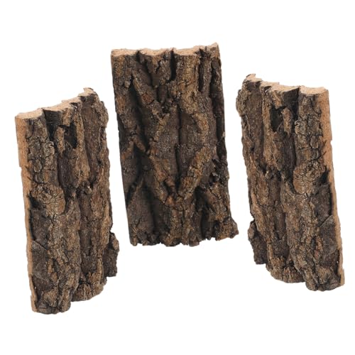 Luxshiny 3 Stück Korkrinden Hintergrund für Terrarien und Aquarien Dekorative für Reptilien und Aquarien Natürliche Wanddekoration von Luxshiny
