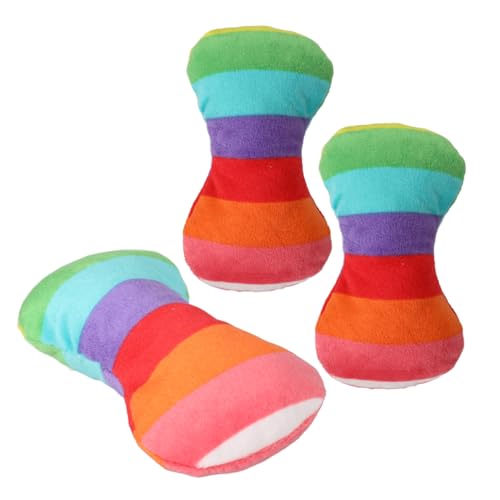 Luxshiny 3 Stück Plüsch Hundespielzeug Waschbares Kauspielzeug aus Langlebigem Material mit Quietscher Interaktives Teething für Drinnen und Draußen für Welpen und Hunde von Luxshiny
