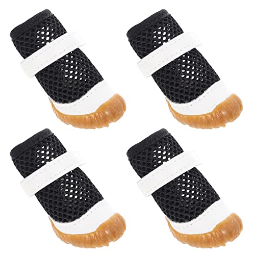 Luxshiny 4 Stück Atmungsaktive Hundestiefel für Sommer Mesh Hundeschuhe mit Pfotenschutz für Kleine Hunde rutschfest und Bequem Luxshiny 4 Stück Atmungsaktive Hundestiefel für Sommer Mesh Hundeschuhe mit Pfotenschutz für Kleine Hunde rutschfest und Bequem von Luxshiny