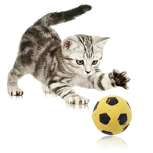 Luxshiny 4 Stück Fußballspielzeug für Katzen Weiche Bunte Katzenspielzeuge Interaktion und Natürlichen Instinkte für Haustiere und Spielspaß Luxshiny 4 Stück Fußballspielzeug für Katzen Weiche Bunte Katzenspielzeuge Interaktion und Natürlichen Instinkte für Haustiere und Spielspaß von Luxshiny