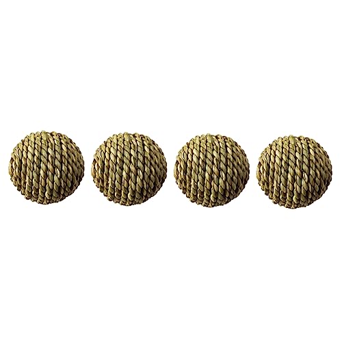 Luxshiny 4 Stück Haustier Grasball für Hamster Vögel Natürliches Nage aus Stroh zur Beschäftigung und Zahnreinigung Luxshiny 4 Stück Haustier Grasball für Hamster Vögel Natürliches Nage aus Stroh zur Beschäftigung und Zahnreinigung von Luxshiny