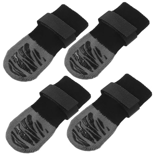 Luxshiny 4 Stück Haustier Socken für Hunde und Katzen rutschfest für Drinnen und Draußen Komfortable Passform S Schwarz Gestreift Luxshiny 4 Stück Haustier Socken für Hunde und Katzen rutschfest für Drinnen und Draußen Komfortable Passform S Schwarz Gestreift von Luxshiny