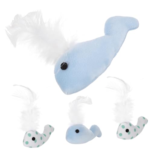 Luxshiny 4 Stück Plüsch Wal Katzenspielzeug mit Federn Interaktives Kuscheltier für Katzen Aller Fördert Bewegung Angstlinderung und Spielerische Aktivität im Innenbereich Luxshiny 4 Stück Plüsch Wal Katzenspielzeug mit Federn Interaktives Kuscheltier für Katzen Aller Fördert Bewegung Angstlinderung und Spielerische Aktivität im Innenbereich von Luxshiny