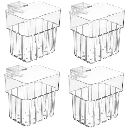 Luxshiny 4 Stück Teiliges Aquarium Pflanzenhalter Transparente Wasserpflanzen Töpfe mit Schraubbefestigung Einfach zu Montieren Kompatibel für Verschiedene Fischbecken Stabile Aquarien Deko von Luxshiny