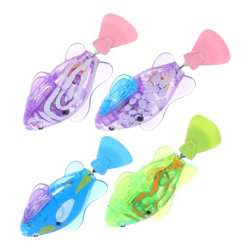 Luxshiny 4 Stück Teiliges Elektrisches Katzenspielzeug Fischmodell Schwimmend mit LED Leuchte Langlebig aus Interaktives Indoor für Katzen Farblich Sortiert Blau Grün Luxshiny 4 Stück Teiliges Elektrisches Katzenspielzeug Fischmodell Schwimmend mit LED Leuchte Langlebig aus Interaktives Indoor für Katzen Farblich Sortiert Blau Grün von Luxshiny