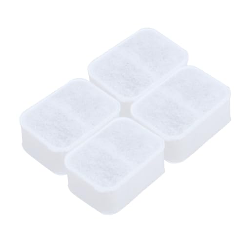Luxshiny 4 Stück Teiliges Ersatzfilter für Haustiertrinkbrunnen mit Aktivkohlefilter Hygienisch und Langlebig Geeignet für Kleine Tiere und Katzen Verbessert Wasserqualität und Geschmack von Luxshiny