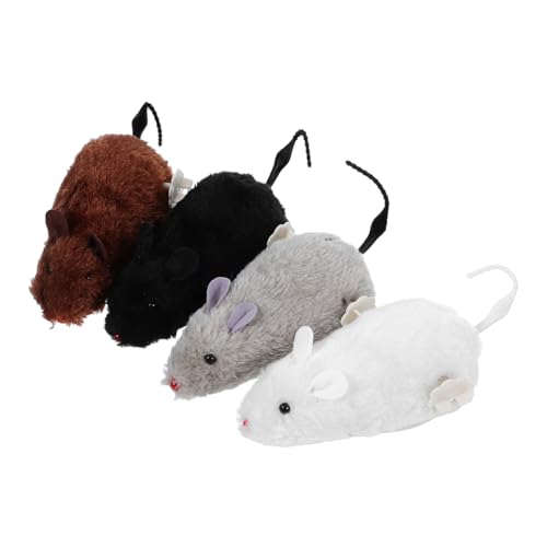 Luxshiny 4 Stück Teiliges Katzenspielzeug Aufziehmäuse Plüsch Mäuse Interaktives für Indoor Katzen Bewegung und Spielspaß Zufällige Farbe Luxshiny 4 Stück Teiliges Katzenspielzeug Aufziehmäuse Plüsch Mäuse Interaktives für Indoor Katzen Bewegung und Spielspaß Zufällige Farbe von Luxshiny