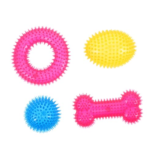 Luxshiny 4 Stück Teiliges Langlebiger Hundespielbälle aus Robustem Material Zahnreinigend und Kauanregend Geeignet für Welpen und Kleine bis Große Rassen Interaktives Kauspielzeug und Luxshiny 4 Stück Teiliges Langlebiger Hundespielbälle aus Robustem Material Zahnreinigend und Kauanregend Geeignet für Welpen und Kleine bis Große Rassen Interaktives Kauspielzeug und von Luxshiny