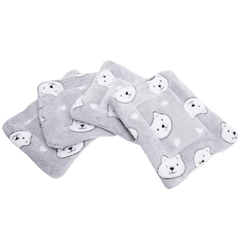 Luxshiny 4 Stücke Meerschweinchen Decke Warme Schlafunterlage für Kleintiere Waschbare Haustiermatte aus Weichem Material Vielseitig Einsetzbar für Hamster Ratten Igel und von Luxshiny