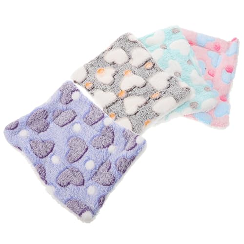 Luxshiny 4Stücke Kleintier Fleece Schlafmatte Warmes Bett für Hamster Meerschweinchen und Kaninchen für Käfig und Unterwegs Luxshiny 4Stücke Kleintier Fleece Schlafmatte Warmes Bett für Hamster Meerschweinchen und Kaninchen für Käfig und Unterwegs von Luxshiny