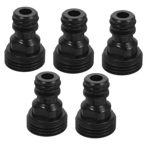 Luxshiny 5 Stück Hochwertiger Pack Wasserhahn Adapter für Schlauchanschluss Wasserdichter Schnellverbinder für Waschmaschine Installieren und Robust für Garten und Haushalt von Luxshiny