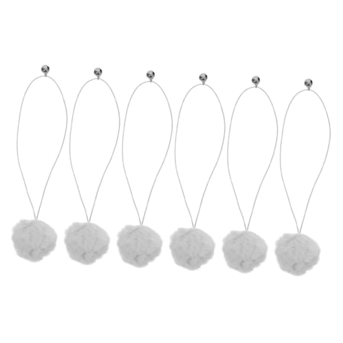 Luxshiny 6 Stück Teiliges Katzenspielzeug mit Glocke Ersatzbälle für Kratzbaum Interaktive Hängende Spielbälle für Katzen Weiches Plüschmaterial Fördert Bewegung und Spielerische von Luxshiny