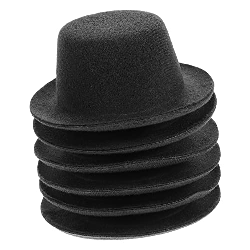 Luxshiny 6 Stück Teiliges Mini Filz Cowboyhüte für Haustiere und Puppen Schwarze Partydekoration Kleine Hüte für Mittelgroße Hunde Vielseitige Festtags Requisiten für und Feiern von Luxshiny