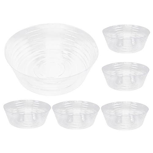 Luxshiny 6 Stück Teiliges Transparentes Blumentopf Untersetzer Wasserdichter Pflanzenuntersetzer für Innenräume Durchmesser für Oberflächen und Einfachen Wasserabfluss von Luxshiny