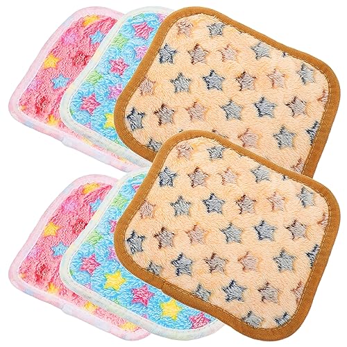 Luxshiny 6Stücke Korallenfleece Hamstermatten Bequeme Schlafmatten für Kleintiere Wie Meerschweinchen und Hamster Warm und Sauber für Käfigunterlagen Luxshiny 6Stücke Korallenfleece Hamstermatten Bequeme Schlafmatten für Kleintiere Wie Meerschweinchen und Hamster Warm und Sauber für Käfigunterlagen von Luxshiny