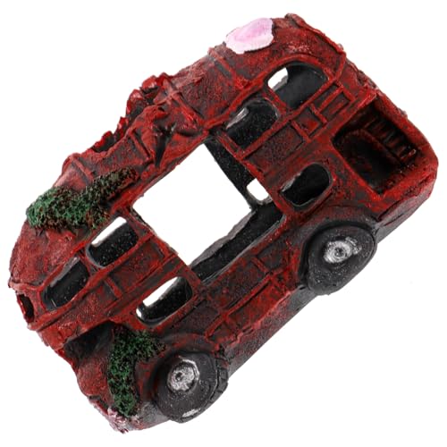 Luxshiny Aquarium Dekoration Auto Form Versteck Höhle Resin Kunstwerk für Fisch Garnelenbecken Attraktives Aquarium Zubehör für Versteckmöglichkeiten von Luxshiny