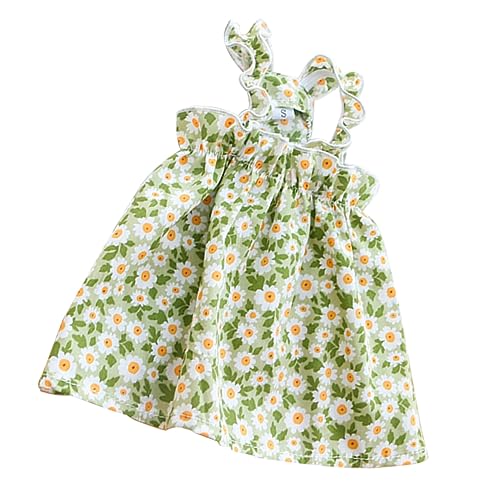 Luxshiny Atmungsaktives Sommerkleid für Kleine Hunde und Katzen Leichtes Baumwollmaterial Design Wiederverwendbar Modisches Welpenkleid für Alltag und Festlichkeiten von Luxshiny