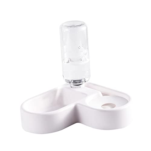 Luxshiny Automatische Wasserfütterungsschale für Haustiere Praktischer Trink und Futterspender für Hunde und Katzen Weiß Rutschfestes Design kein Umkippen Dekorativ und Funktional von Luxshiny