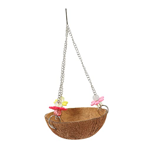 Luxshiny Coconuts Shell Bird Nest für Papageien und Sittiche Natürliches Hängendes Vogelhaus mit Kreativer Schaukel für Außenbereich Langlebig und Komfortabel für Vögel Zufällige Farbe Luxshiny Coconuts Shell Bird Nest für Papageien und Sittiche Natürliches Hängendes Vogelhaus mit Kreativer Schaukel für Außenbereich Langlebig und Komfortabel für Vögel Zufällige Farbe von Luxshiny