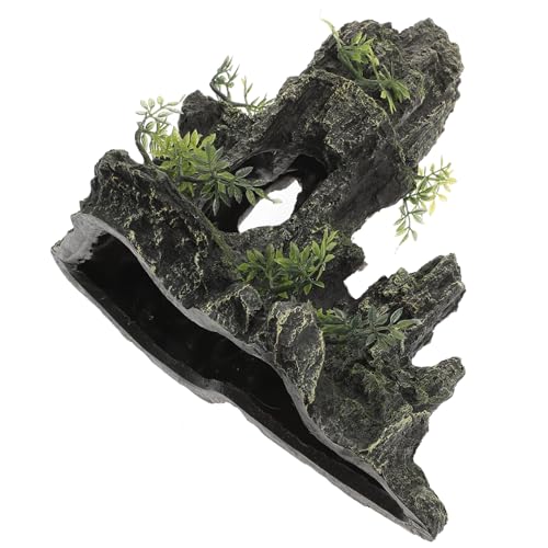 Luxshiny Dekorative Aquarium Felsenlandschaft Statue Feine Verarbeitung Langlebiges Aquarienzubehör Versteckmöglichkeit für Fische Naturnahe Gestaltung für Fischbecken und Teiche von Luxshiny