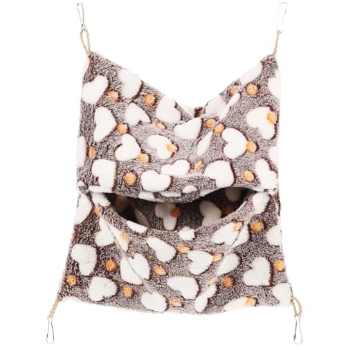 Luxshiny Doppelschicht Hängematte für Haustiere Warmes Hamsterbett aus Hochwertigem Material für Chinchillas und Andere Kleintiere Braunes Luxshiny Doppelschicht Hängematte für Haustiere Warmes Hamsterbett aus Hochwertigem Material für Chinchillas und Andere Kleintiere Braunes von Luxshiny