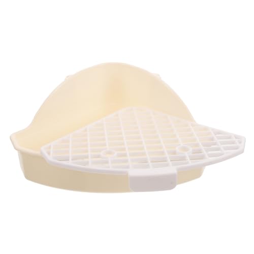Luxshiny Eckige Kaninchen Toilette aus Kunststoff Triangular Litter Pan für Kleintiere als Trainingshilfe für Kaninchen und Meerschweinchen Platzsparendes Design Leicht zu Reinigen Hohe von Luxshiny