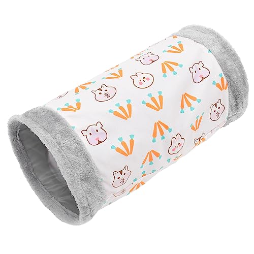 Luxshiny Faltbarer Kaninchen Verstecktunnel für Kleintiere Verschleißfester Haustiertunnel Schlaftunnel für Hamster Igel und Meerschweinchen für Innenbereiche von Luxshiny