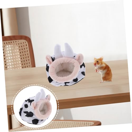 Luxshiny Fluffy Hamster Haus Kleintier Kuschelnest aus Warmem Baumwollstoff Weiches Langlebiges Nagetier Nest für Ratten Meerschweinchen Tragbares Atmungsaktives Schlafhaus von Luxshiny