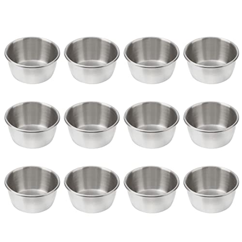 Luxshiny Food Container Food Container Food Container Schüssel -Soßenbecher Gewürzsoßenbecher Dipschalen Mini-Vorspeisenteller (10 Silber) Schüssel Japanese Snacks Japanese Snacks Japanese Snacks von Luxshiny