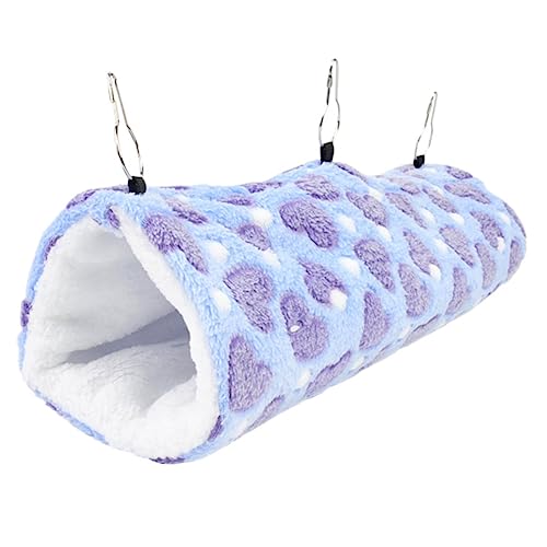 Luxshiny Hängendes Tunnel Hamsterbett aus Plüsch Kuscheltunnel für Hamster Zwerghamster Frettchen und Zuckerglider Atmungsaktives Nest Herz für Schlaf und Spiel von Luxshiny