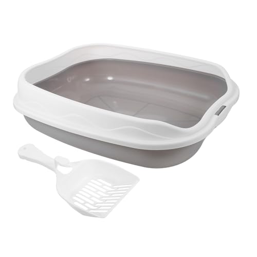 Luxshiny Halbgeschlossene Katzentoilette aus Robustem Material Geräumig und Auslaufsicher mit Offener Schale für Einfache Reinigung für Kleine Katzen und Kätzchen Graues Katzenstreu Luxshiny Halbgeschlossene Katzentoilette aus Robustem Material Geräumig und Auslaufsicher mit Offener Schale für Einfache Reinigung für Kleine Katzen und Kätzchen Graues Katzenstreu von Luxshiny