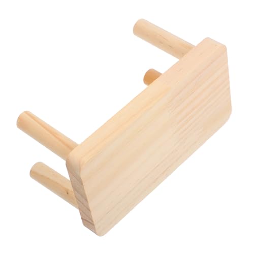 Luxshiny Hamster Holzplattform Mehrzweckspielplatz für Käfig Kleintier Kletterplattform aus Langlebigem Holz für Hamster Klettern Ausruhen von Luxshiny