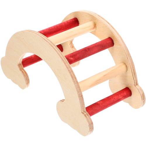 Luxshiny Hamster Holzspielzeug mit Leiter und Höhle Multifunktionales Kletterspielzeug für Kleintiere Kreatives Versteck für Hamster und Chinchillas für Käfige und Spielbereiche von Luxshiny