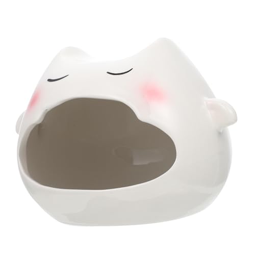 Luxshiny Hamster Keramikhaus Kühlendes Schlafhaus für Chinchillas und Kleine Haustiere Dekoratives Versteck Sicheres und Gemütliches Zuhause für Nagetiere Sommerhitzeabweisung von Luxshiny