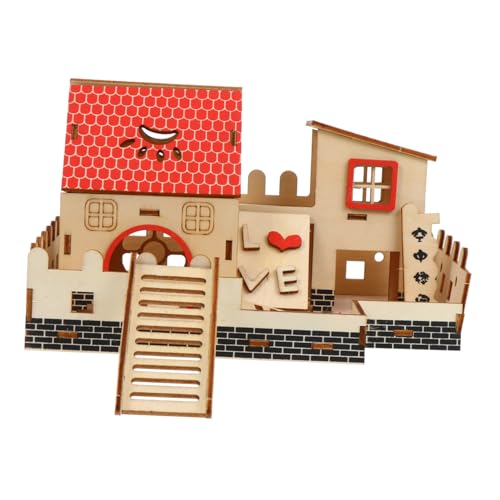 Luxshiny Hamster Kletterleiter aus Holz für Hamster und Kleine Haustiere Fördert Bewegung und Spielspaß Kletterplattform für Käfige und Tierheim von Luxshiny